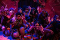 Firebringer Cast Dress rehersal posing in costume