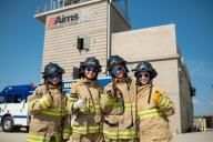 Students in bunker gear at the Aims Winsor Campus