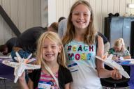Children at Aviation Day with Airplanes in their hands