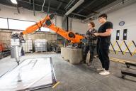 people using 3D printing robot