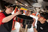 Allie Bowen: Auto Technology Program Instructor, working with students