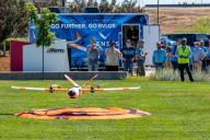Spectators watching Sentaero BVLOS unmanned aerial system drone take flight