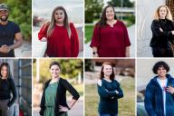 A grid with photos of graduates