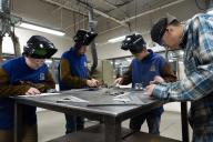 student partisipating in Skills Day event