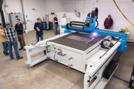 Plasma Cutting Table in use