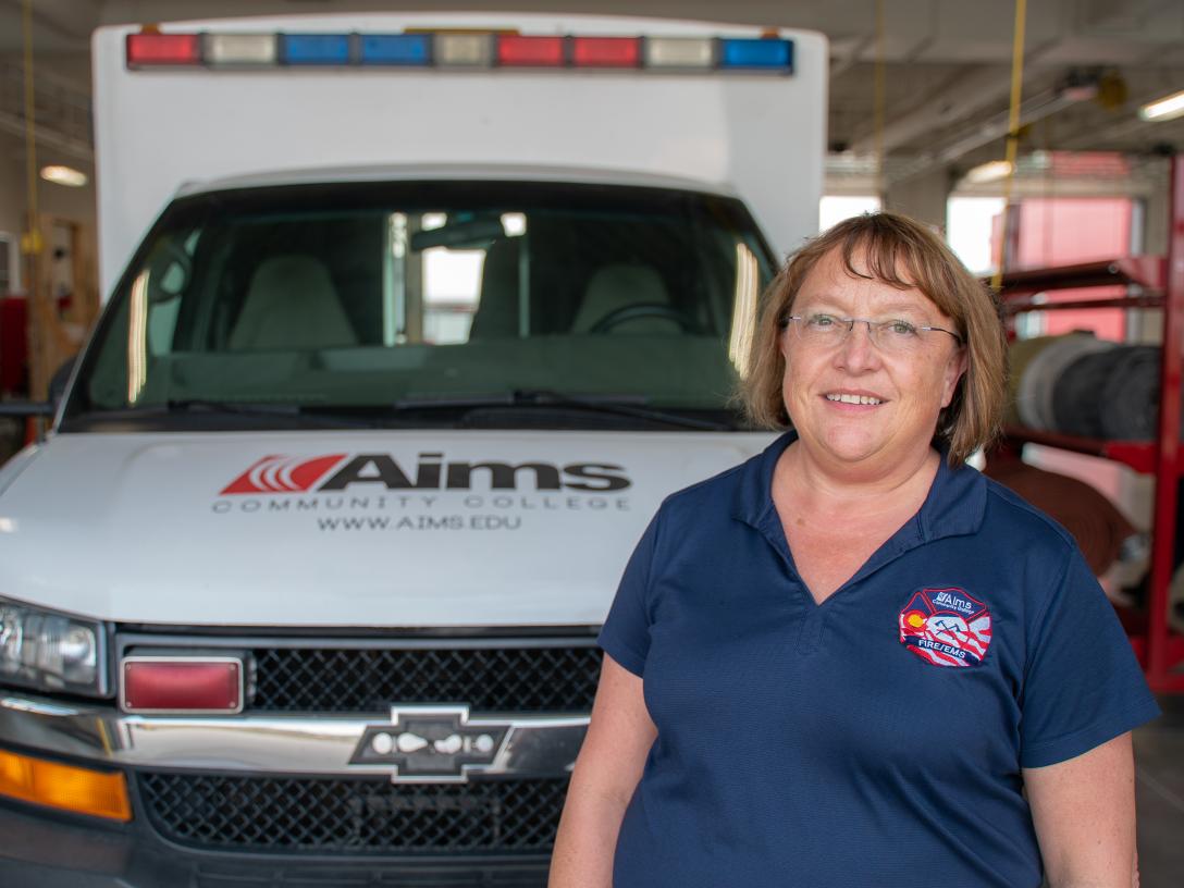 Aims EMS instructor Kristie Skala 