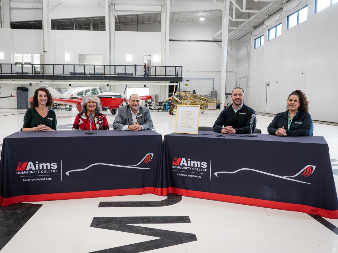 Aims and Fronteir Airlines Leadership at Signing Ceremony