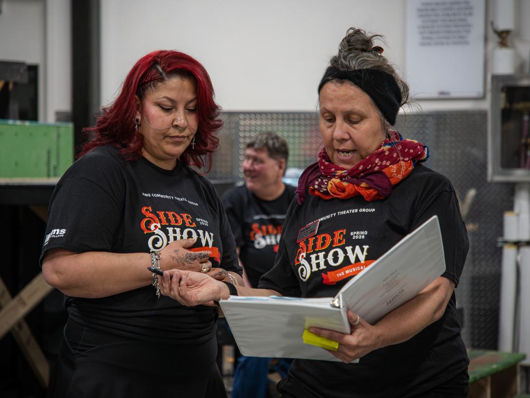 women rehersing Side Show