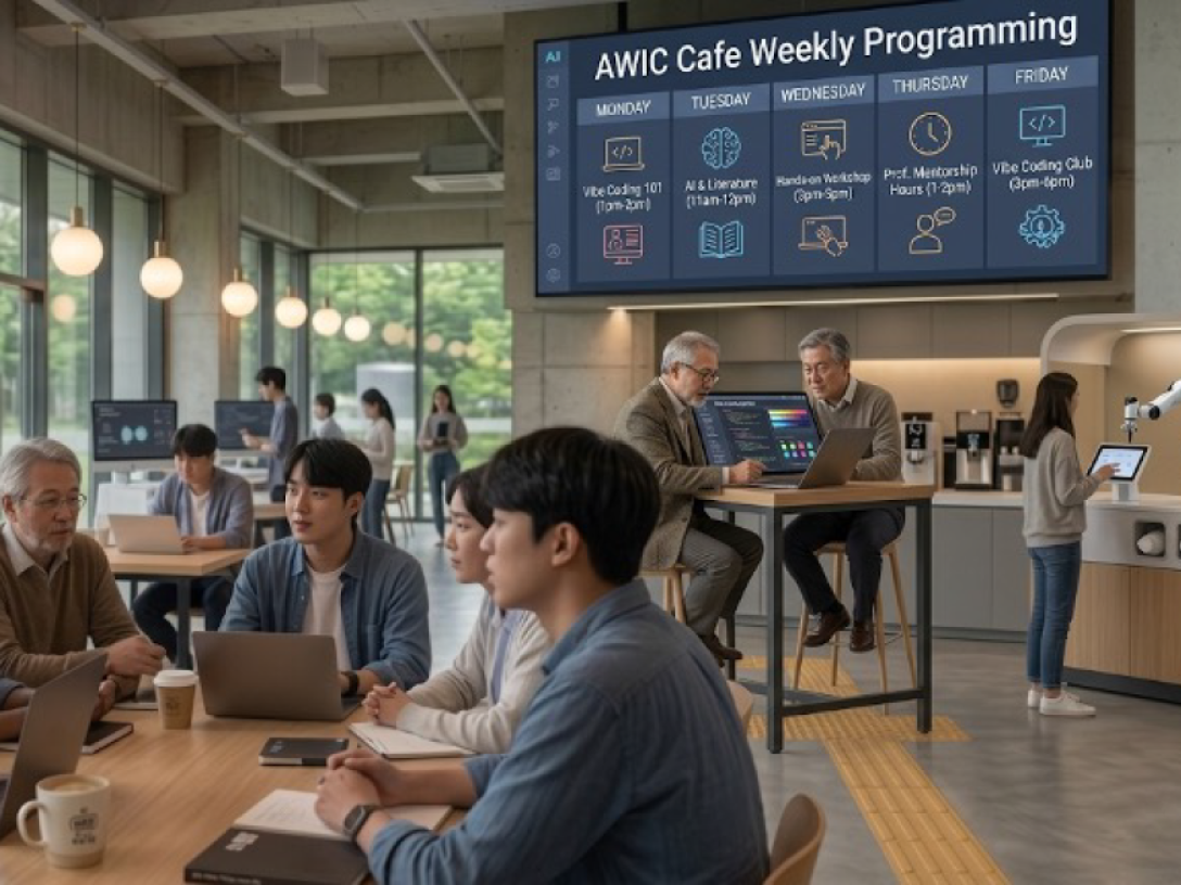 Rendering of the AI Cafe at the AWIC