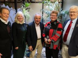 Board of Trustees from left to right: Gene O'Hara, Heidi Windell, Mark Hout, Marilyn Schock and Lyle Achziger.