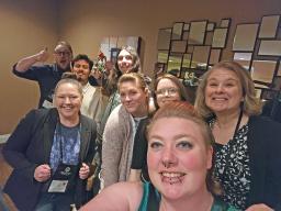 Selfie of Aims faculty and students at the Sigma Delta Kappa convention 