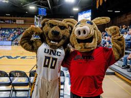 Arty the Aardvark Mascot at UNC Basketball Game