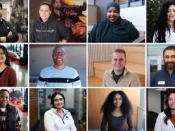 Portraits of 12 Aims Graduates
