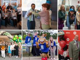 Collage of Aims Employees at Events and Activities