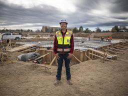 Alumni at Construction Site