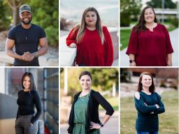 A grid with photos of graduates