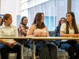 Students attending a visit from John Hickenlooper