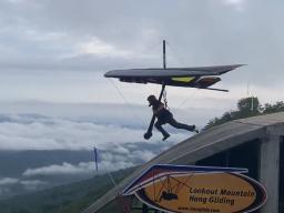 Megan Friesen hang gliding at lookout mountain