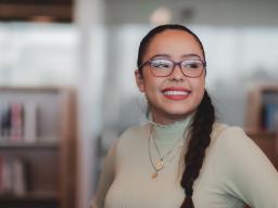 Jackie Estrada in the Aims Library