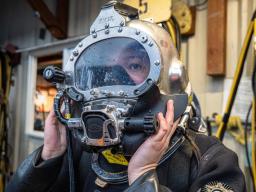 Rylen Rae Enriquez in SCUBA gear