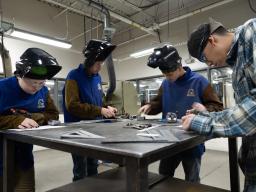 student partisipating in Skills Day event