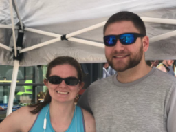 Melissa Finson after Race with another person