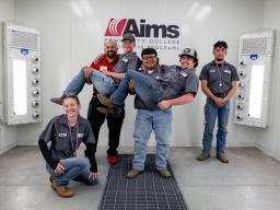Aims Automotive Students and Instructors posing