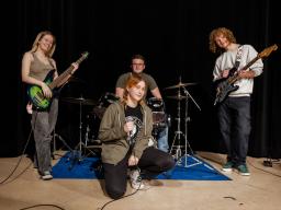 Band Performing for Live in Studio A