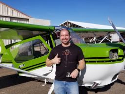 Todd Lawrence with Prop Plane