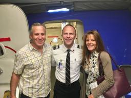 Chris Dinkle with two people