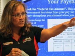 Lori Hatchell teaching a class