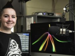 Student smiling at camera