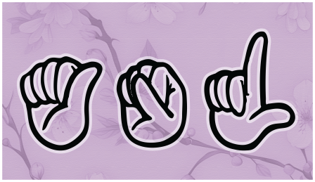 Hands spell ASL in sign language