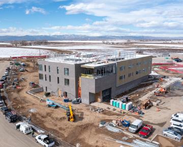 Gateway Building exterior during construction