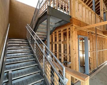 Indoor Stairway Under Construction in Gateway Building