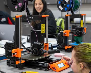 Students with 3D Printer