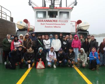 Students on the Arranmore Ferry