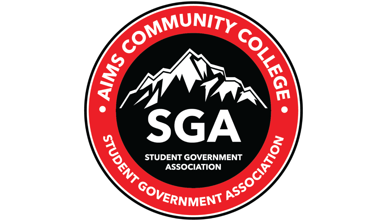 A round logo with the text SGA in the middle and a black and white image of a mountain.