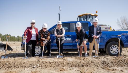 Dr. B and BOT dig into the ground at AWIC groundbreaking