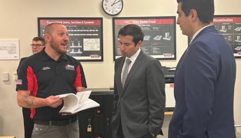 Keith Sonderling and Gabe Evans at Aims in Fort Lupton