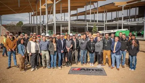 people at AWIC construction site