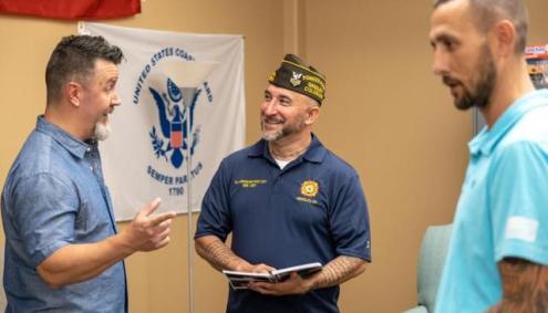 Veteran Services three men talking