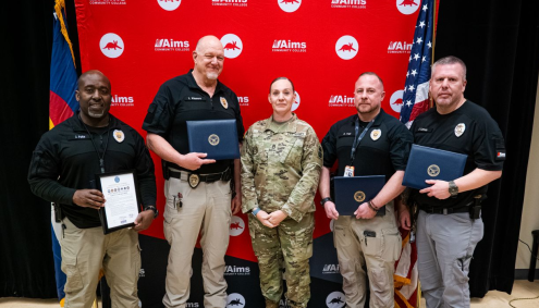 Aims Safety and Security Team with Award