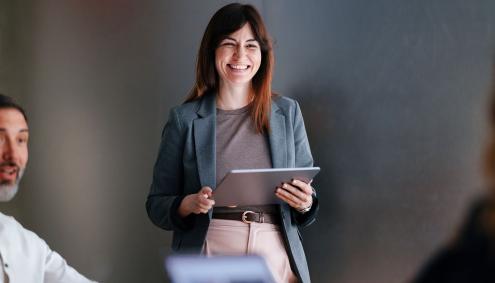 woman with laptop
