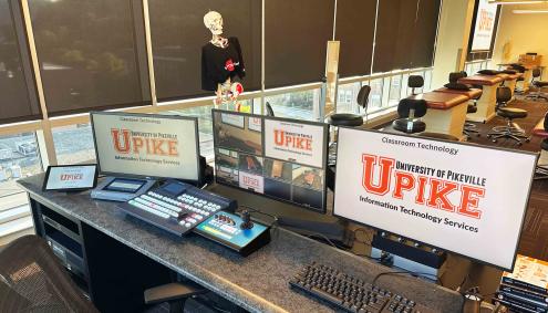 Computers in a computer lab