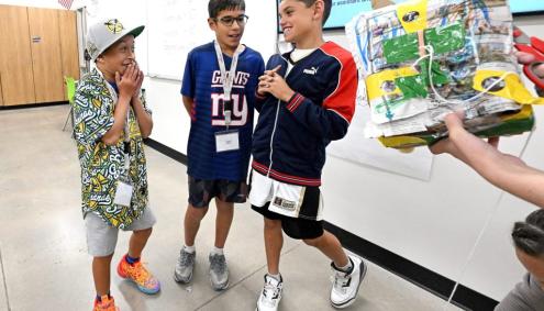 Kids laughing during College for Kids