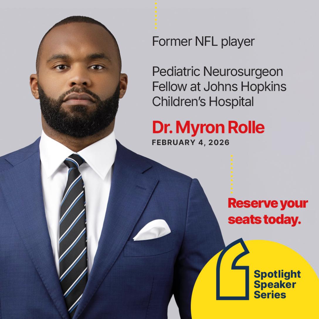 Mryron Rolle photo Spotlight Speaker Series Ad