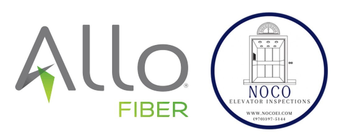 Allo Fiber and NoCo Elevator Inspections logos - ACT Sponsors