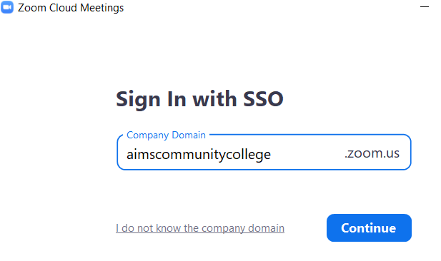 sign in with sso