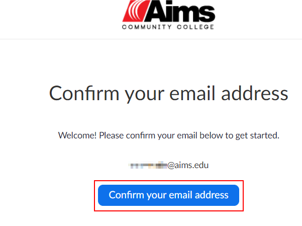 confirm your email address